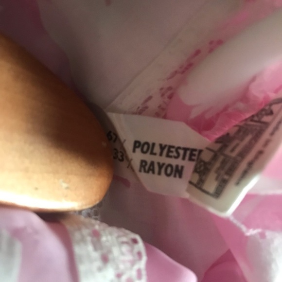 Vintage Pink Floral Night Gown Robe Set Ribbon Lace Lingerie Made in England - Picture 10 of 12